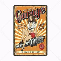 Klasikinė vintažinė gražios merginos metalinė lentelė, retro skardinė lentelė, garažo geležinis paveikslas, baro klubo menas, namų sienų dekoro plakatas, 20x30cm 20x30cm
