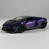 1:32 Lamborghini Revuelto Superautomobilio Aliuminio Metalo Liejinio Modelis Namų Madingi & Darbalaukio Eksponavimo Papuošalai Gimtadienio Dovana Berniukams violetinė