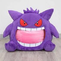 Pokemon Gengar Didžiakalbis Pliušiniai Žaislai Anime Aksesuarai didelio dydžio Gengar Miego Pagalvė Dvigubos Paskirties Dienos Poilsio Antklodė Kimštas Pliušinis Žaislas 50cm violetinė