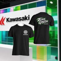 Kawasaki motociklo logotipas Lenktynių komanda Vyriški vasariniai marškinėliai 100% medvilnė Moteriški marškinėliai 2025 m. Nauja mada Sportinis vyriškas viršus S