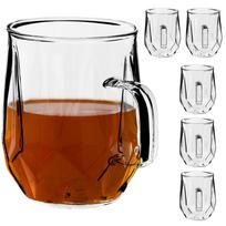 KADAX Stiklinės arbatai su rankenėle 320ml 6x