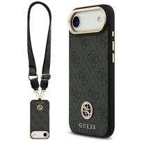 Guess 4G Strass logotipo & dideli metaliniai mygtukai MagSafe dėklas iPhone Air - Juodas