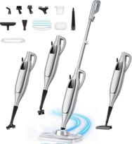 Steam Mop, 11-in-1 Handheld Cleaner with 11.8 oz Tank, Detachable, 23FT Cord for Floors, Tiles, Carpets, Furniture 230 V sidabras