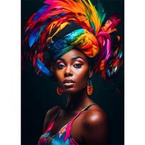 Gražios Afrikos moters plakatai ir spaudiniai drobės tapyba portretas sienų menas paveikslai svetainei namų dekoravimui be rėmo 30x45cm No Frame