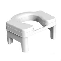 Vonios tualeto kėdutė paaukštinta sėdynė kompaktiška neslystanti patogi puodukas pritūpimo 18.5cm white