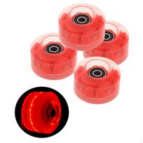 Riedučio ratukų rinkinys su guoliais vaikams ir suaugusiems, dydis 32x58mm Red