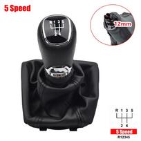 For Skoda Octavia A5 A6 2004-2012 MT 12mm 5 / 6 Speed Car Gear Shift Knob Lever Shifter Gaitor Boot 5 Speed