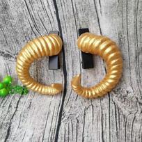 Avino ragų formos velnio ragų galvos juosta Juoda gotikinio stiliaus gotikinis Cosplay kostiumas Helovino vakarėliui Small Hair Clip balta