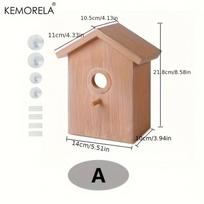 KEMORELA Naminių paukščių namelis Sodo medžio langas Papūgos paukščių veisimo dėžutė Meilės paukštelio papūgos lizdas Stiklinis langas Tinka stebėjimui