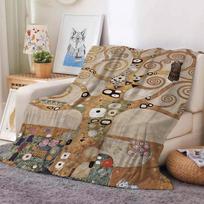 The Kiss G-Gustav K-Klimt Blanket Warm And Soft Suitable For Bedroom Living Room Sofa Bed Office Travel Camping 30x40in