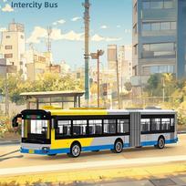 Vaikams Miesto Automobilis Autobusas Žaislas Tarpmiestinis Dviaukštis Autobusas Surinkimas Mažų Dalelių Statybiniai Blokiniai Berniukui ir Mergaitei Dovana Ornamentas