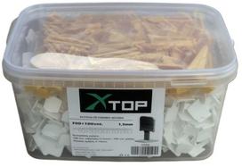 Plytelių išlyginimo sistema XTOP, 1,5 mm, inkarų 700 vnt, pleištų 100 vnt., pleištų aukštis 5-14mm