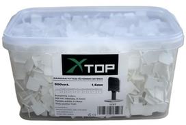 Plytelių išlyginimo sistema XTOP, 1,5 mm, inkarų 900 vnt., plytelių aukštis 5-14mm