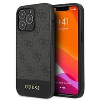 GUESS GUHCP13LG4GLGR iPhone 13 Pro / 13 6.1" grey hard case, 4G Stripe Collection