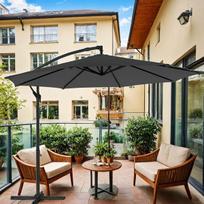 Patio skėtis, Ampelschirm 300 cm d, 300 cm, Pilka, Patio päikesevari, Ampelschirm 300 cm d, 300 cm, Hall