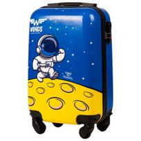Wings Vaikiškas Mėlynas Kabininis Lagaminas 18" XS su Kodiniu Užraktu, Polikarbonatas, 28L, 4 Ratai
