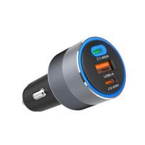 „Forcell F-Energy Alu“ automobilio įkroviklis 2 x C tipo + USB A PD QC4.SFC 2.0 4.5A 85W