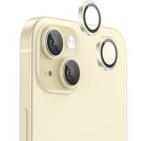 Evelatus Apple iPhone 15 / 15 Plus kameros objektyvo apsauga, šarvuotas, geltonas