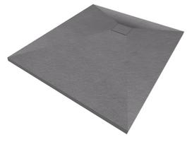 Dušo padėklas Granitan Teja stačiakampio formos kompozicinis 100 x 80 cm pilkos spalvos