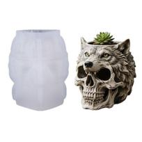 Handmade Succulent Planter Silicone Mould Concrete Flower Pot Mold Easy Demold Gypsum Mould for Home Decoration 1 gray