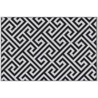 Lauko kilimas su dvipusiu dizainu 121 x 182 cm, Juoda+balta