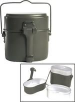 Karinis aliuminis puodas, Mil-Tec, 3 dalių, Bundeswehr tipas, alyvuogių spalvos
