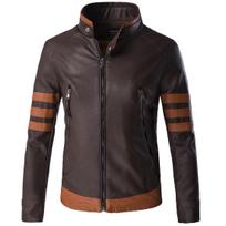 Pavasarinė aukščiausios klasės prekės ženklo vyriška odinė striukė su užtrauktuku Wolverine Slim Fit trumpas paltas Retro lokomotyvo Logan bomber PU odinė striukė 5XL-M 5XL