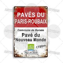 Tour de France Metalinis ženklas Dviratininko lentelė Paves Du Paris Roubaix Galibier perėja Sarenne perėja Alpe d'Huez Mont Ventoux Glandon 20x30cm