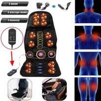 Elektrinis šildomas automobilio visureigio masažo pagalvėlė, namų pagalvėlė Kūno nugaros juosmens atpalaidavimo vibracija masažo atrama juoda massage mat juoda
