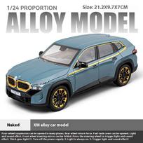 1:24 BMW XM Metalinis lietas modelis Automobilis Lietas garsas ir šviesa Vaikų žaislai Dovanos Su vaikų kolekciniais daiktais Pomėgiai Dovana Berniukams mėlyna