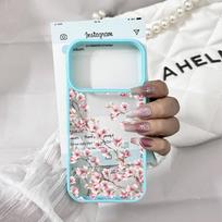 Apsupta rožinės magnolijos gėlės telefono dėklas, skirtas iPhone 17 Pro Max 11 16 13 15 14 12 Air, su vyšnių žiedų permatomu gėlių dangteliu iPhone17 Pro Max