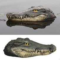 Krokodilo galvos masalas tvenkinio plūdurė sodo plaukiojantis ornamentas, UV apsaugotas lauko iki style 2_32cm