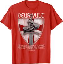 Deus Vult Kryžiuočio Kristaus Kryžius Skydas Templierių Marškinėliai 100% Medvilnė Apvalus Kaklas Trumpomis Rankovėmis Laisvalaikio Vyriški Marškinėliai Dydis S-3XL S