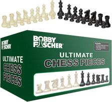 Bobby Fischer Ultimate šachmatų figūrėlių rinkinys, Staunton plastikinis turnyrinis šachmatų rinkinys - papildomos karalienės, trigubai pasvertos United States