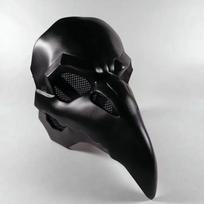 Punk Varnos Kaukės Kostiumas Šienapjovės Nevermore Juoda Oda Overwatch Plague Doctor Cosplay Kaukėms Paukščiai Ilga Nosimi LED Akys Retro Roko