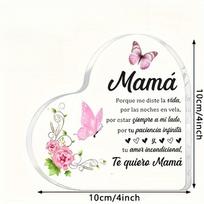 Aukštos kokybės akrilinė širdelės dekoracija: Jaudinanti dovana mamai - Puikiai tinka Motinos dienai, gimtadieniui ar bet kokiai ypatingai progai 10*10cm