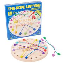 Rope Untying Challenge Game, educational board game toy, children's logical thinking development, concentration training beige