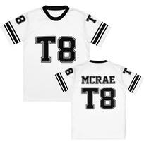 Tate McRae T8 Jersey Tees Crew Neck Loose T-shirt Streetwear Unisex Casual Summer Short Sleeve Tshirts S