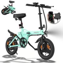 ESKUTE F100 Sulankstomas Patogus Elektrinis Dviratis 250W Variklis 36V9Ah Baterija 14 Colių Stori Padangų Elektrinis Dviratis Miesto Lauko Elektrinis Dviratis pilka
