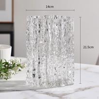Clear Glass Vase for Floral Display on Desktop Office