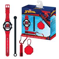 Žmogaus Voro laikrodis su prožektoriumi, pakabuku ir apyranke „Spider-Man Watch Gift Set”