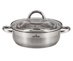 Nerudijančio plieno puodas su dangčiu 6.0L 28cm ZILNER ZL-7405