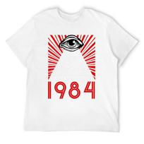 1984 Orwell Klasikiniai marškinėliai marškiniai grafiniai marškinėliai trumpomis rankovėmis marškinėliai individualūs marškinėliai korėjietiška mada vyriški ilgi marškinėliai S