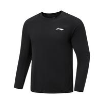 Li-Ning Breathable Solid Color Round Neck Long Sleeve T-Shirt Men tops ATLW017-1 M
