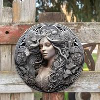 Vintažinis metalinis sienų menas Deivės dekoras Aliuminio ženklas Namų kavinės biuro TYA24435-20X20CM įvairiaspalvis