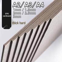 Pilkas A4/A3/A2 kartonas, kietas pagrindas, piešimo ir rašymo bloknotas A4 Double-sided Gray Cardboard 1mm 10 Sheets
