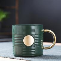 Didelės talpos keraminis puodelis, Starbucks bronzinis medalis puodelis, pieno kavos puodelis, vertingas puodelis 401-500ml raudona