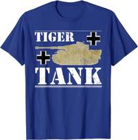 Antrojo pasaulinio karo vokiško Panzer Tiger tanko marškinėliai. Vasariniai medvilniniai trumpomis rankovėmis vyriški marškinėliai su O formos iškirpte, nauji S-3XL S beige