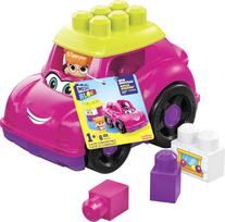 Mega Bloks rožinė mašinėlė su kaladėlėmis, GXX10