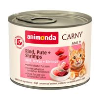 Animonda Carny Cat jautiena, kalakutas, krevetės 200 g | 4017721837088